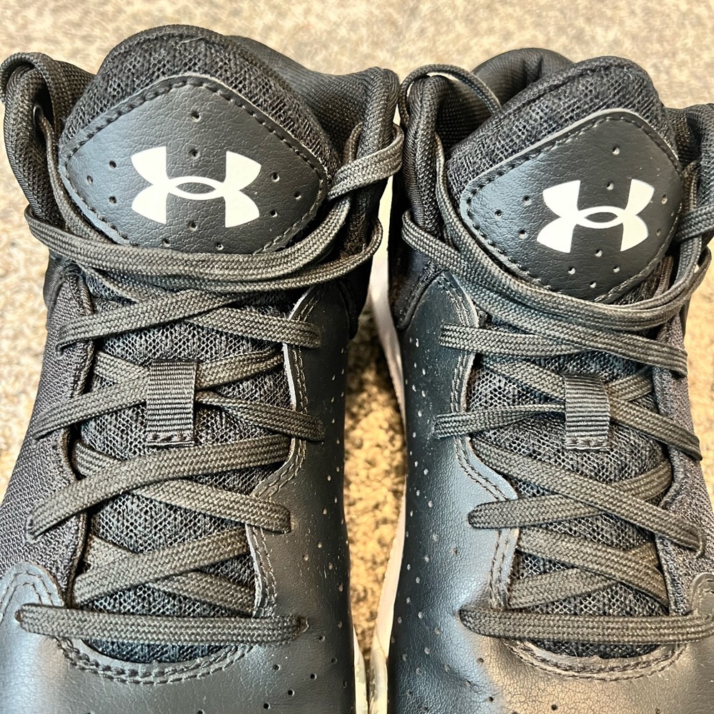 Under Armour Black and White High-Top Sneakers - Picture 4 of 6